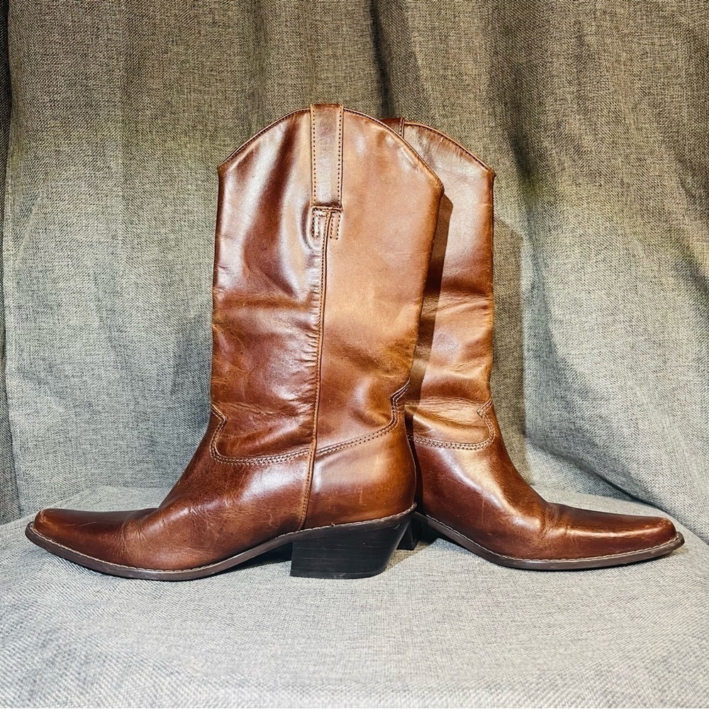 Leather Western Cowboy Boots - Picture 8 of 12
